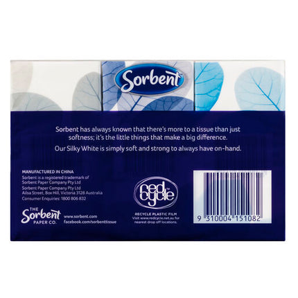 Sorbent Soft White Pocket Facial Tissues 6 Pack