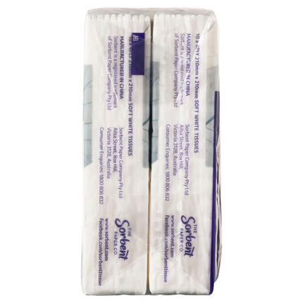 Sorbent Soft White Pocket Facial Tissues 6 Pack