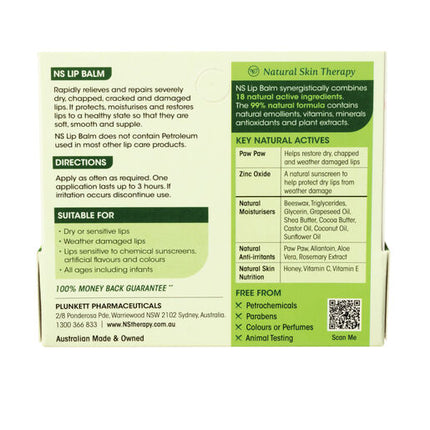 Plunketts Nutri-Synergy NS-3 Lip Balm 10g