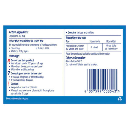 Claratyne Allergy Hayfever Relief Antihistamine Tablets 5 Pack