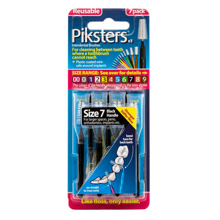 Piksters Interdental Size 7 Black 7Pk