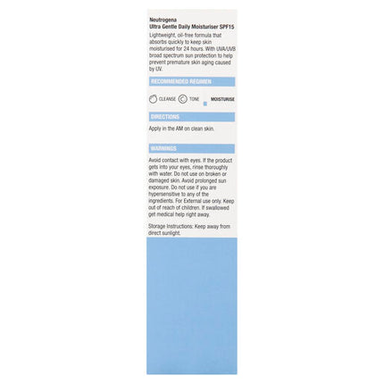 Neutrogena Ultra Gentle Daily Moisturiser SPF15 100ml