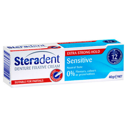 Steradent Sensitive Denture Fixative Cream 40g