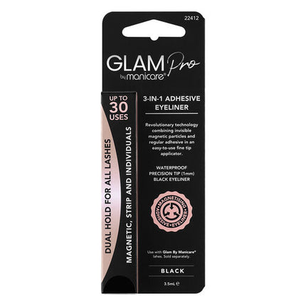 Glam by Manicare Pro 3 in 1 Adhesive Eyeliner