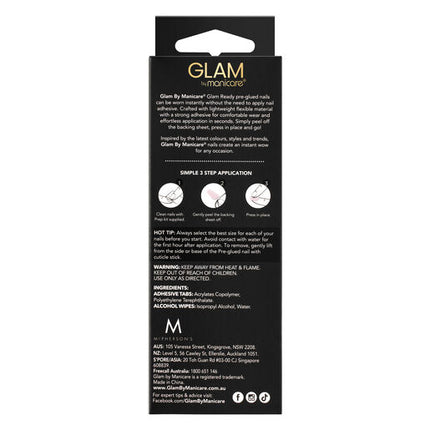 Manicare Glam Ready Pre-Glued Nails Ballet on Point 30pcs