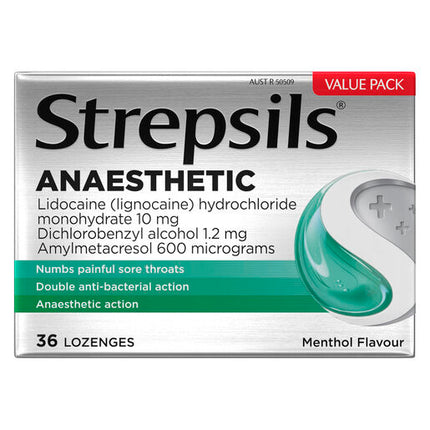 Strepsils Plus Anaesthetic 36 Lozenges