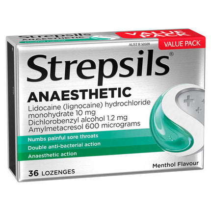 Strepsils Plus Anaesthetic 36 Lozenges