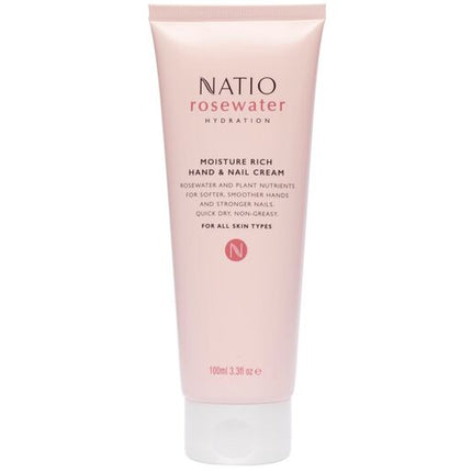 Natio Rosewater Hydration Moisture Rich Hand / Nail Cream 100ml