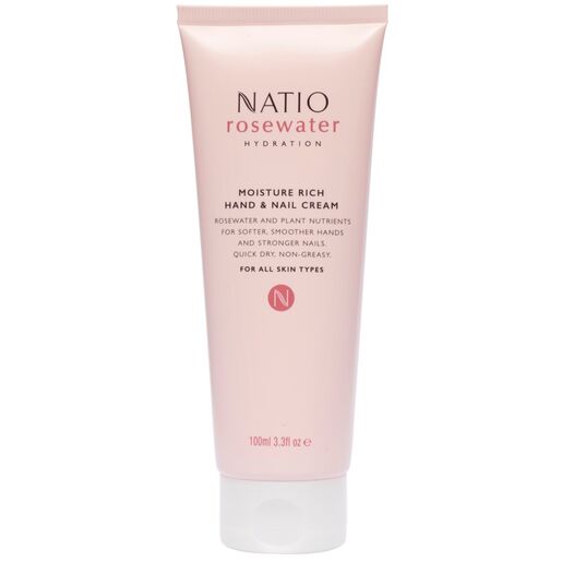 Natio Rosewater Hydration Moisture Rich Hand / Nail Cream 100ml