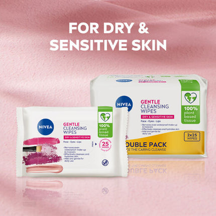 Nivea Daily Essentials Wipes Gentle 25 Pack