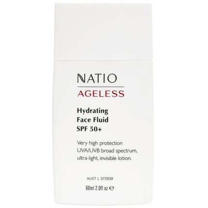 Natio Ageless Hydrating Face Fluid SPF 50+ 60ml