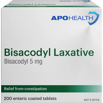 ApoHealth Bisacodyl Laxative 200 Tablets