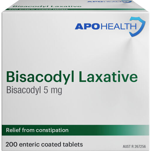 ApoHealth Bisacodyl Laxative 200 Tablets