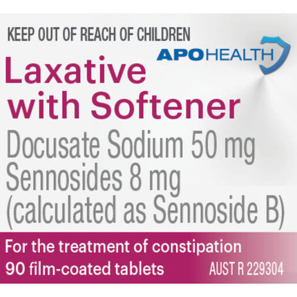 ApoHealth Laxative with Softener 90 Tablets