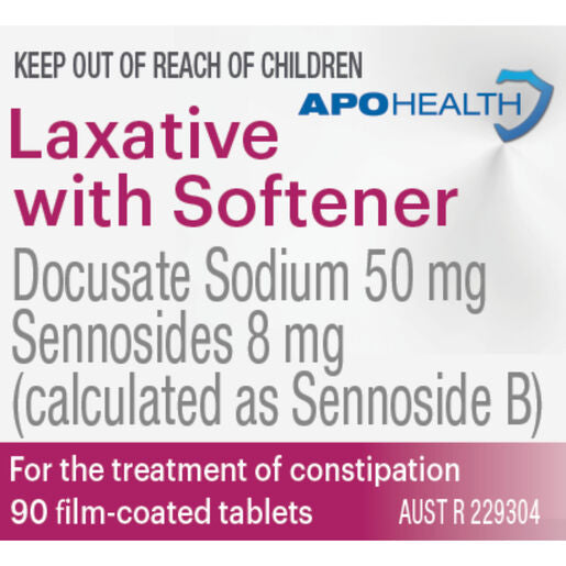 ApoHealth Laxative with Softener 90 Tablets