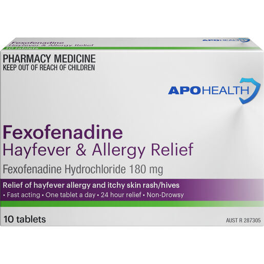 ApoHealth Fexofenadine 180mg 10 Tablets