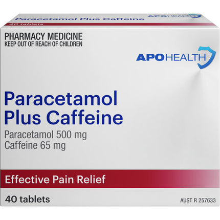Apohealth Paracetamol Plus Caffeine 40 Tablets