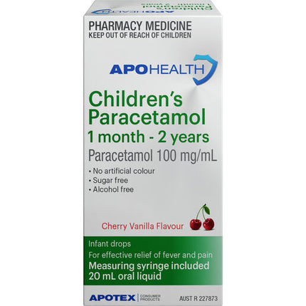 ApoHealth Paracetamol 1 Month - 2 Years 20mL