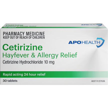 ApoHealth Cetirizine HCL 10mg 30 Tablets