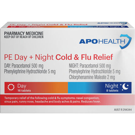 ApoHealth Cold & Flu PE Day & Night 24 Tablets