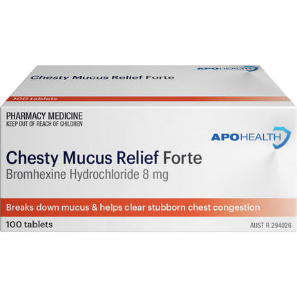 ApoHealth Chesty Mucus Relief Forte 100 Tablets