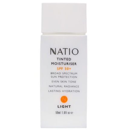 Natio Tinted Moisturiser Light SPF50+ 50ml
