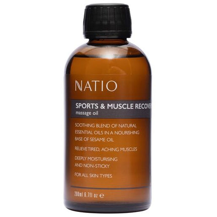 Natio Sports & Muscle Recovery Massage Oil 200ml