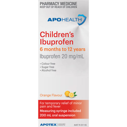 ApoHealth Ibuprofen 6 Months - 12 Years 200mL