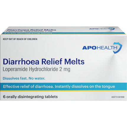 ApoHealth Diarrhoea Relief Melts 6 Tablets