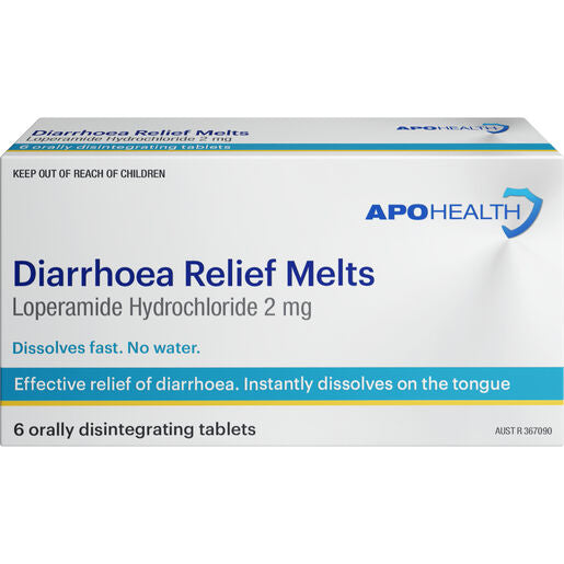 ApoHealth Diarrhoea Relief Melts 6 Tablets