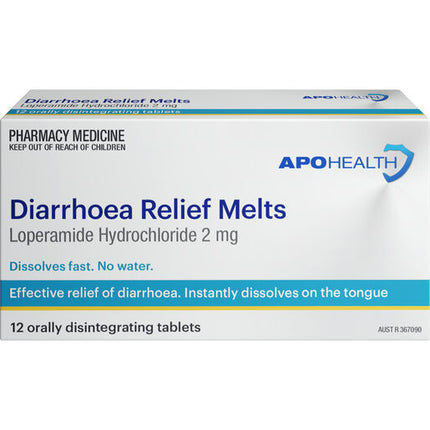 ApoHealth Diarrhoea Relief Melts 12 Pack