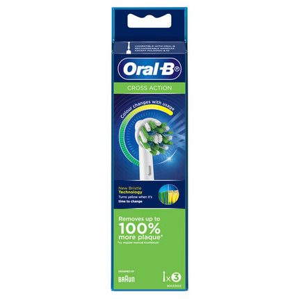 Oral B Cross Action Replacement Brush Heads 3 Count