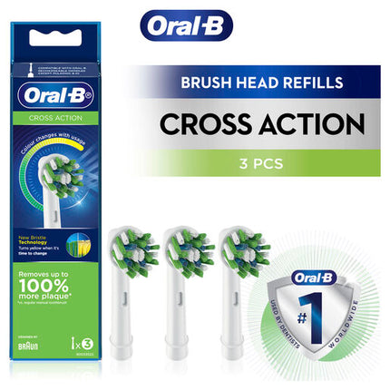 Oral B Cross Action Replacement Brush Heads 3 Count