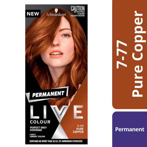 Schwarzkopf Live Colour Permanent 7.77 Pure Copper