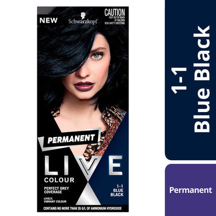 Schwarzkopf Live Colour Permanent 1.1 Blue Black