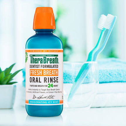 TheraBreath Icy Mint Oral Rinse 473ml