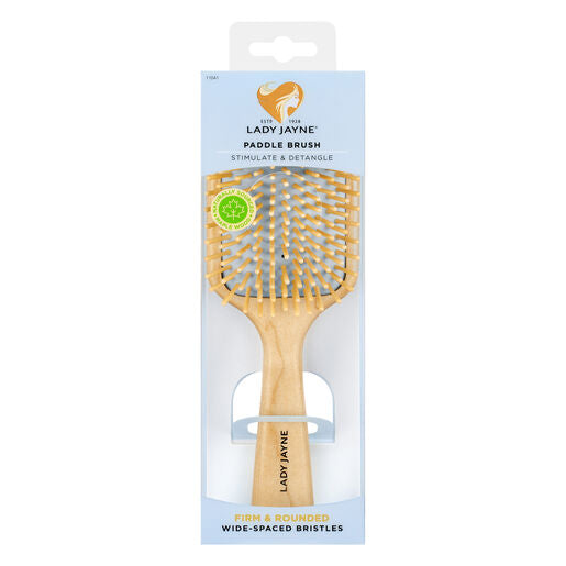 Lady Jayne Stimulate & Detangle Paddle Brush Wide-Spaced Bristles