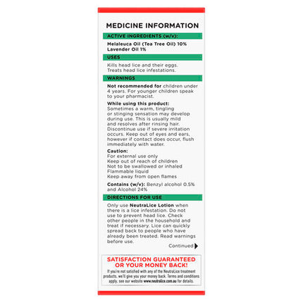 Neutralice Head Lice Natural Lotion 200mL
