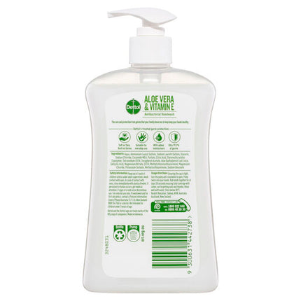 Dettol Antibacterial Liquid Hand Wash Pump Aloe Vera & Vitamin E 500ml