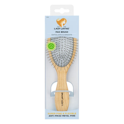 Lady Jayne Exfoliate & Smooth Anti-Frizz Pad Brush Metal Pins