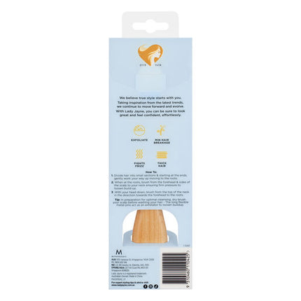 Lady Jayne Exfoliate & Smooth Anti-Frizz Pad Brush Metal Pins