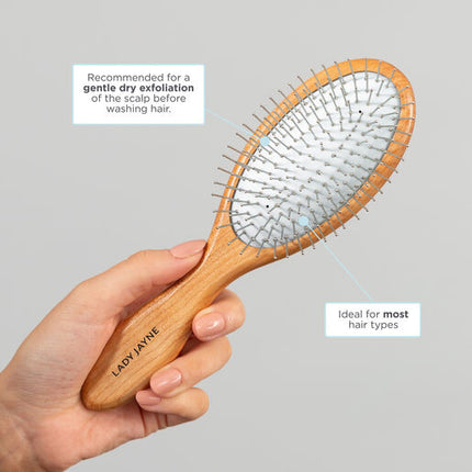 Lady Jayne Exfoliate & Smooth Anti-Frizz Pad Brush Metal Pins