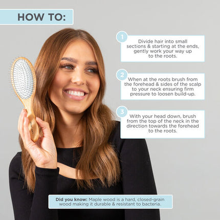 Lady Jayne Exfoliate & Smooth Anti-Frizz Pad Brush Metal Pins