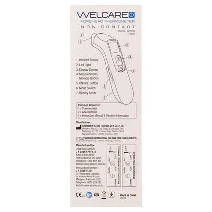 Welcare Digital Forehead Thermometer WFT200