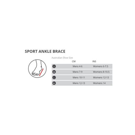 Thermoskin Sport Ankle Brace X-Large Black