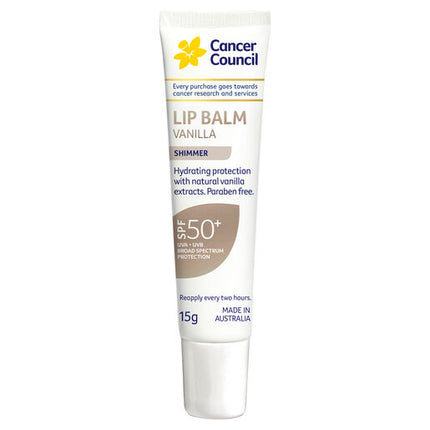 Cancer Council Vanilla Lip Balm SPF50+ 15g