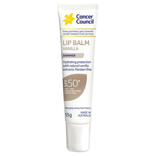 Cancer Council Vanilla Lip Balm SPF50+ 15g