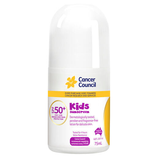 Cancer Council Kids Roll-On Sunscreen SPF50+ 75mL