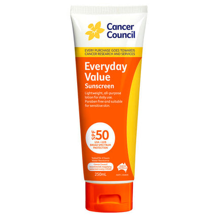 Cancer Council SPF 50+ Everyday Value Sunscreen 250ml