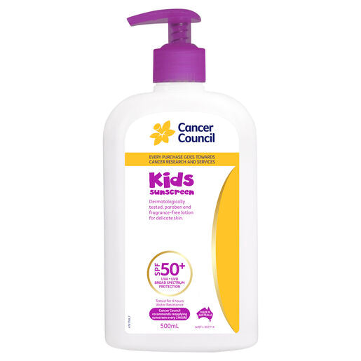 Cancer Council Kids Sunscreen SPF50+ Pump 500mL